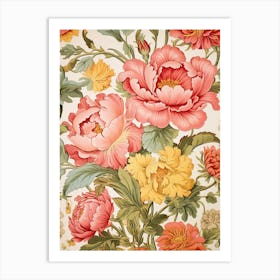 Floral Wallpaper 210 Art Print