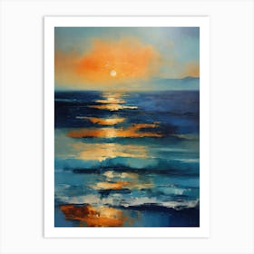 Sunset Over The Ocean Art Print