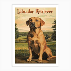 Labrador Retriever Vintage Art Print