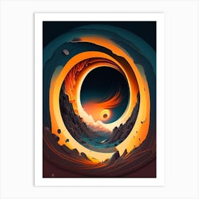 Wormhole Comic Space Space Art Print