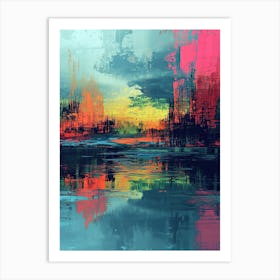 Abstract Painting | Pixel Art Series 5 Art Print