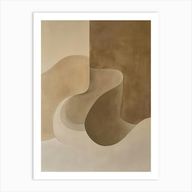 2024 May Poster Canvas Beige Abst 12 Art Print