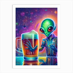 Alien Cheers Art Print