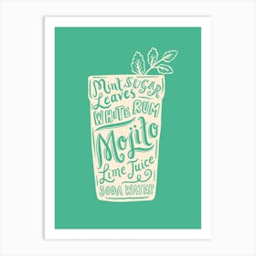Mojito Cocktail Art Print