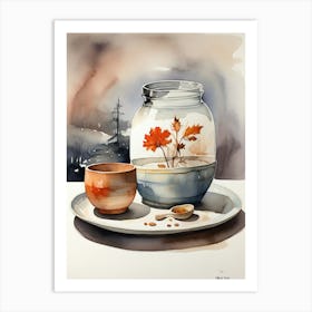 Jar And Cup Art Print