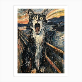 Fantastic Cat Screaming 13 Art Print