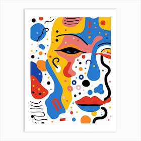 Overload Geometric Face 3 Art Print