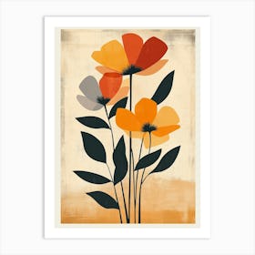 Orange Flowers 1 Art Print