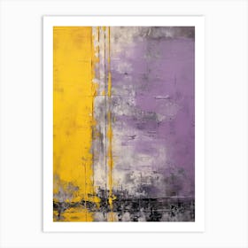 Lilac And Yellow Abstract Painting 2 Art Print