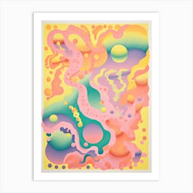 Abstract Landscape Risograph Style 18 Art Print