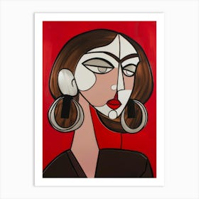 'The Woman In Red' 2 Art Print