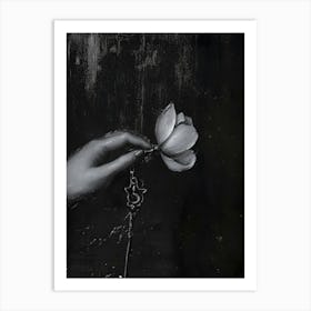 Dark Gothic Flower Art Print