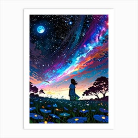 Starry Night Sky 17 Art Print