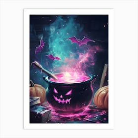 Halloween Cauldron 1 Art Print