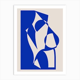 Blue Abstract Female 3 Art Print