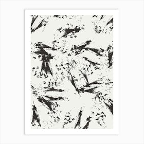 Abstract Black And White Painting Art Print