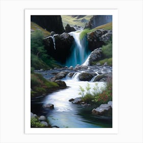 The Fairy Pools, Scotland Peaceful Oil Art  (1) Art Print