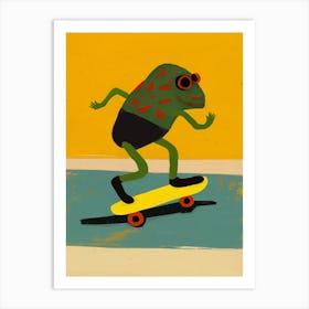 Skating Frog Art Print