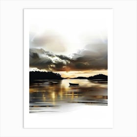 Sunset On The Lake 6 Art Print