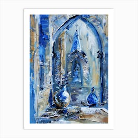 Blue Window 3 Art Print