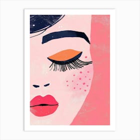 Illustration Of A Woman'S Face 3 Art Print