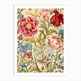 Floral Wallpaper 195 Art Print