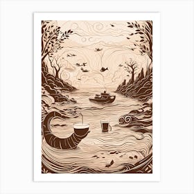 Boat In The Water Art Print