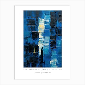 Blue Texture Abstract 2 Exhibition Poster Art Print