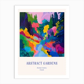 Colourful Gardens Butchart Gardens Canada 2 Blue Poster Art Print