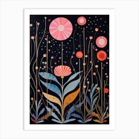 Cosmos 2 Hilma Af Klint Inspired Flower Illustration Art Print