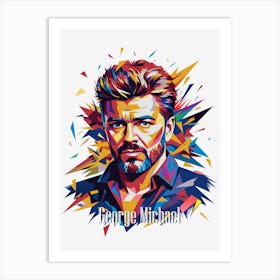 George Michael 02 Portrait Music Icon Style WPAP Pop Art Art Print