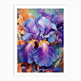 Tangled Iris Art Print