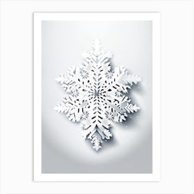 Snowfall, Snowflakes, Marker Art 1 Art Print