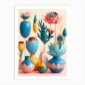 Paper Flowers Art Print