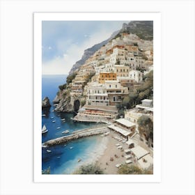 Summer In Positano Painting (30) 1 Art Print