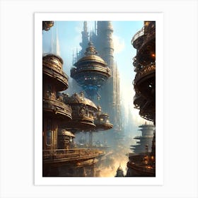 Futuristic City 43 Art Print