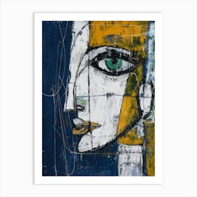 Abstract Of A Woman'S Face 24 Art Print