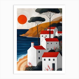 House At The Beach Art Print