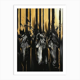 Three Horses Art Print