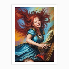 Girl With Red Hair 2 Art Print