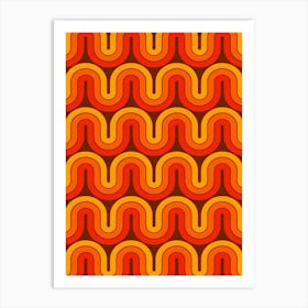 Retro 70s Abstract geometric Art Print