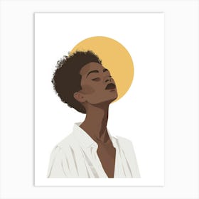 African Woman With Afro 5 Art Print