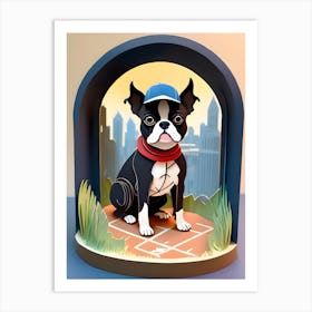 Boston Terrier-Reimagined 107 Art Print