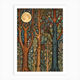 William Morris Moon In The Forest 1 Art Print