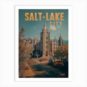 Salt Lake City Travel Poster Art Print