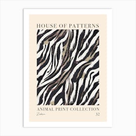 House Of Patterns Zebra Animal Print Pattern 8 Art Print