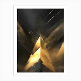 Modern Abstract Black&Gold Art Print