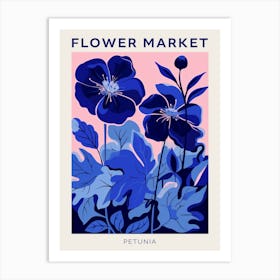 Blue Flower Market Poster Petunia 4 Art Print