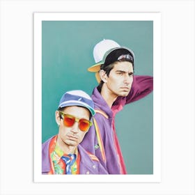 Beastie Boys Colourful Illustration Art Print