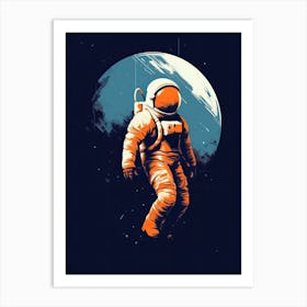 Cosmic Gravity: Astronaut's Journey Art Print